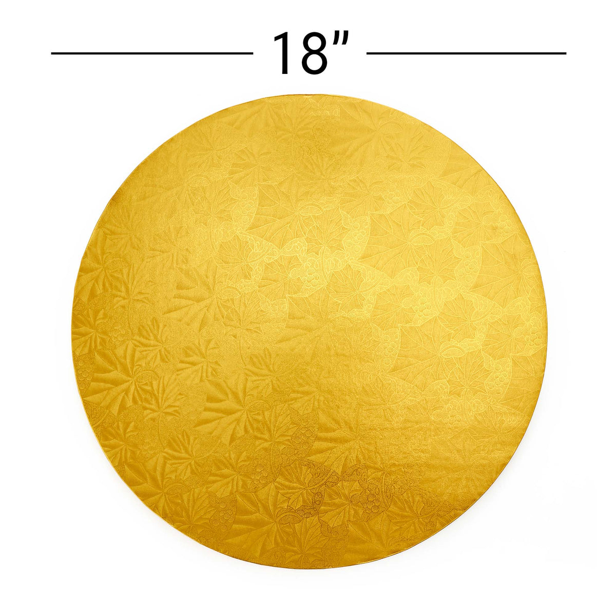 Filigree Round Cake Drum 18" - Set of 3-Gold