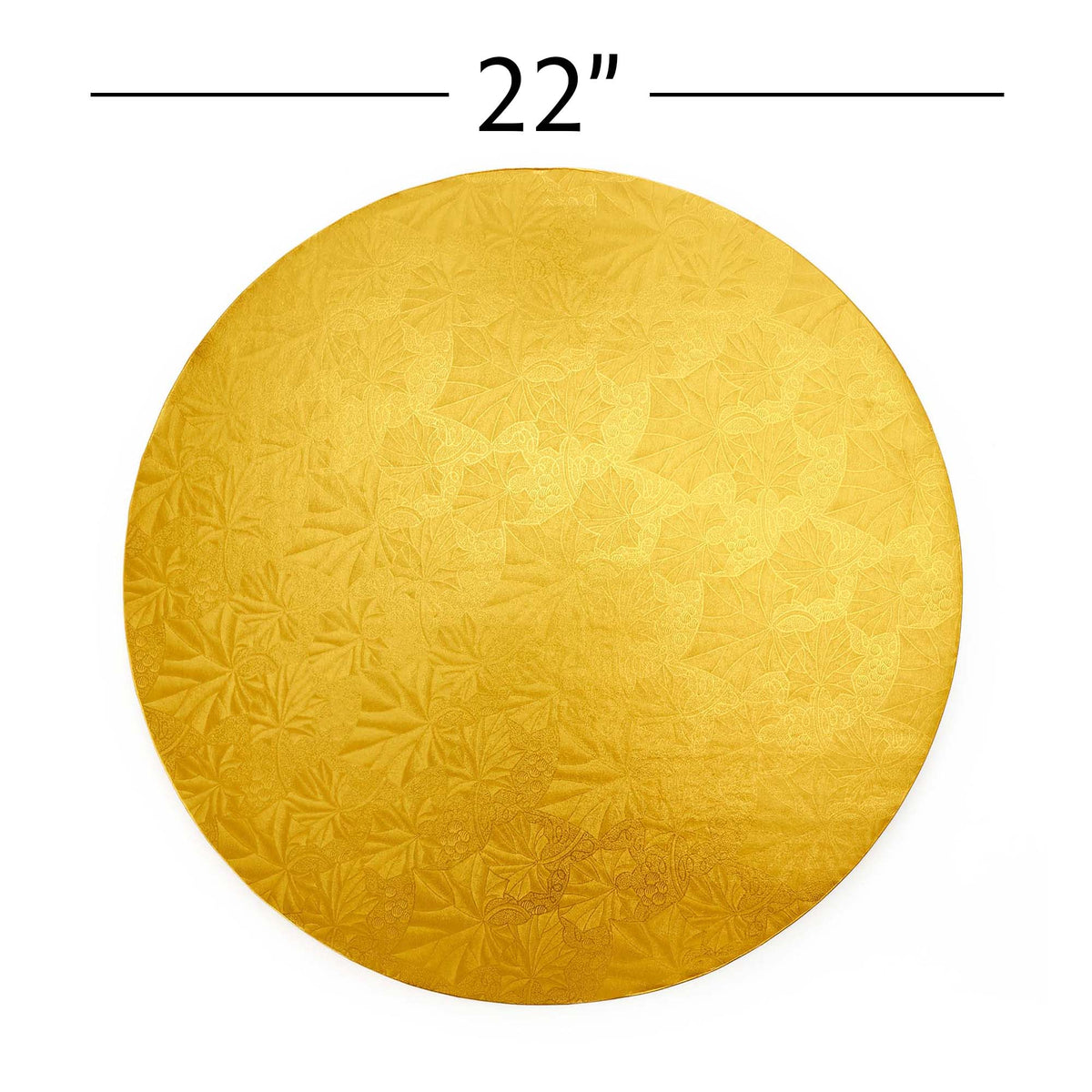 Filigree Round Cake Drum 22" - Set of 3-Gold
