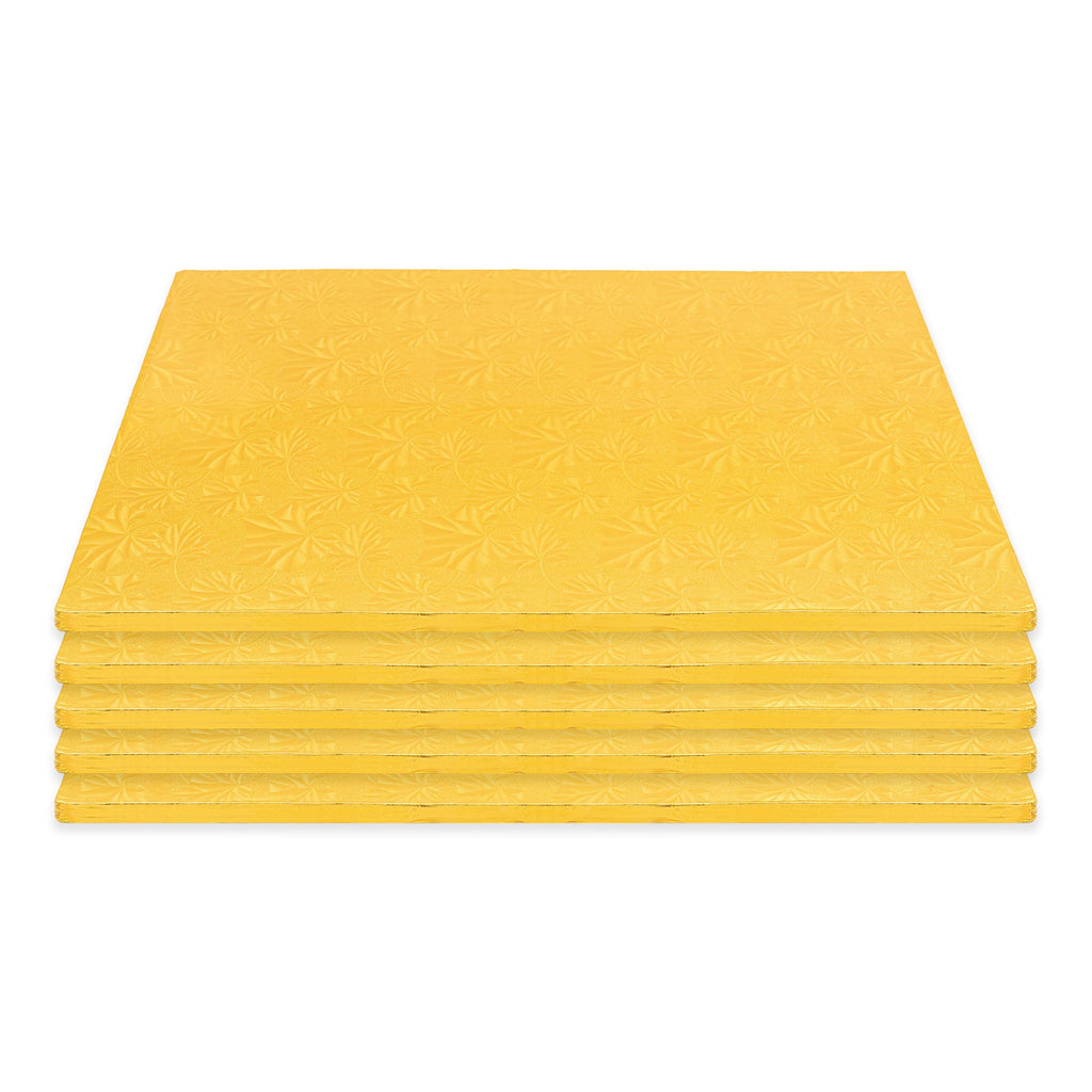 Filigree Quarter Sheet Cake Drum - Set of 5-Gold