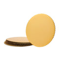 Round Scalloped Cake Board 16" - Set of 6 - Gold