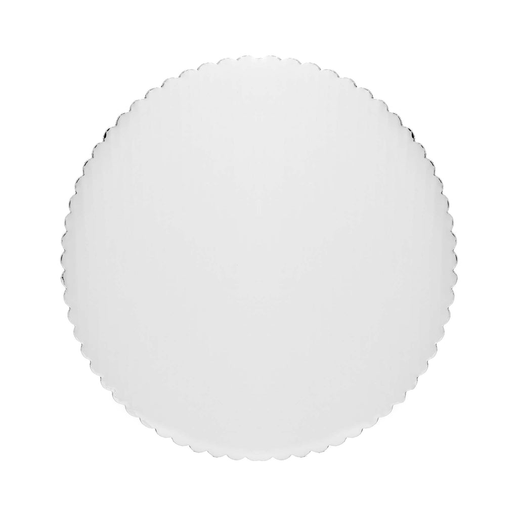 Round Scalloped Cake Board 16" - Set of 6 - White