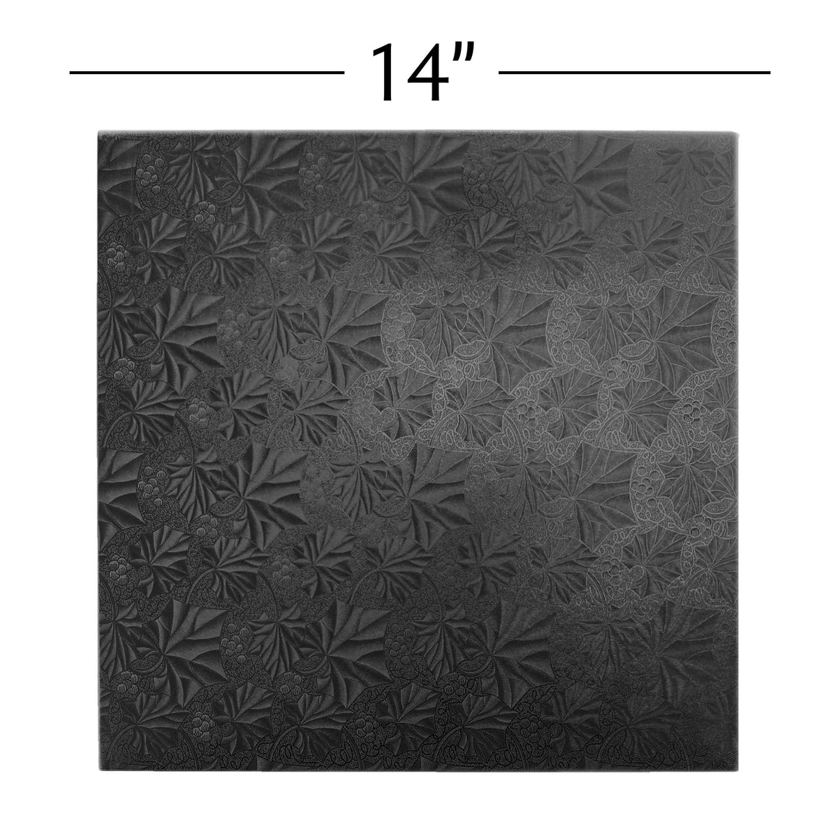 Filigree Square Cake Board 14" - Set of 5-Black