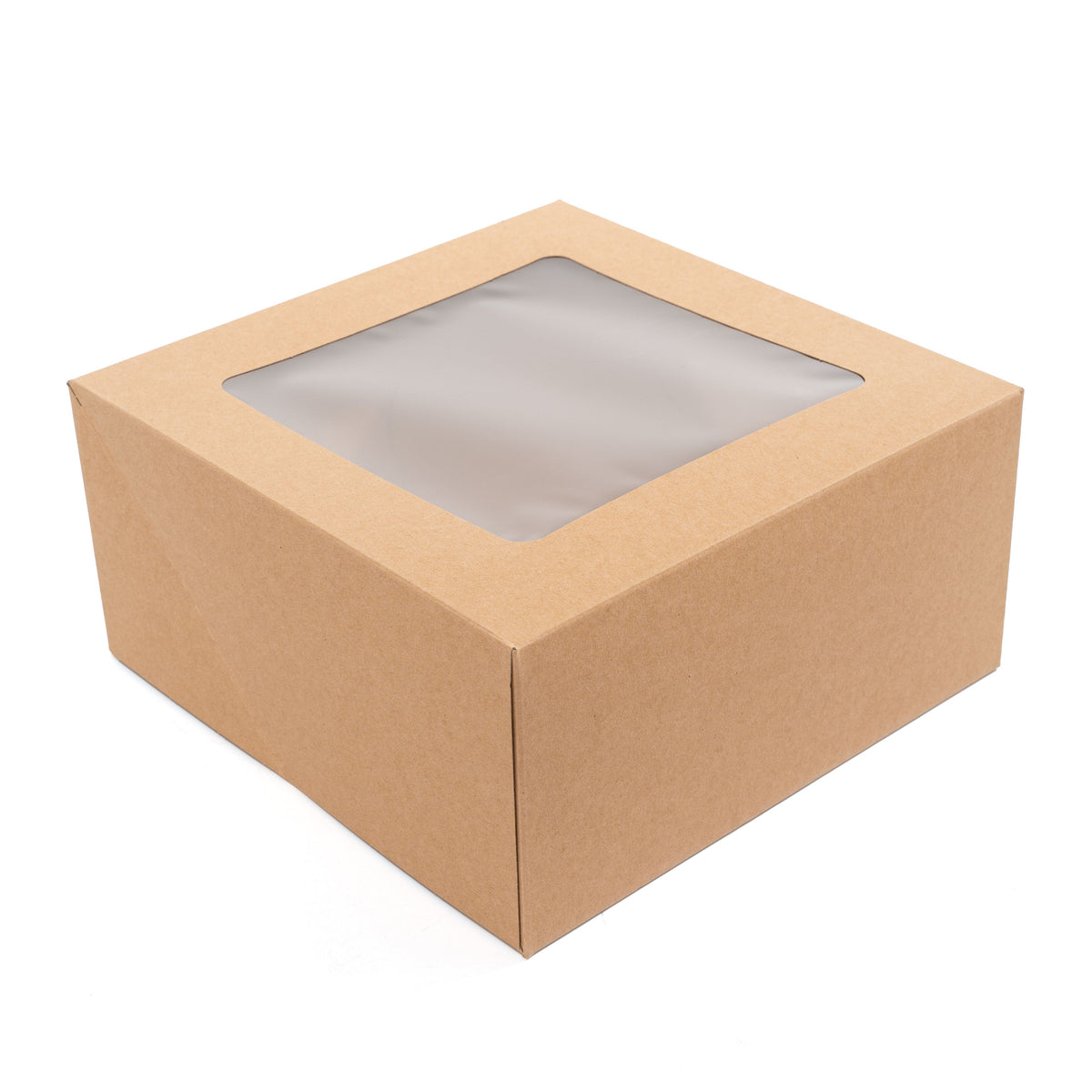 Cake & Pastry Boxes with Window | Pack of 20 - Brown