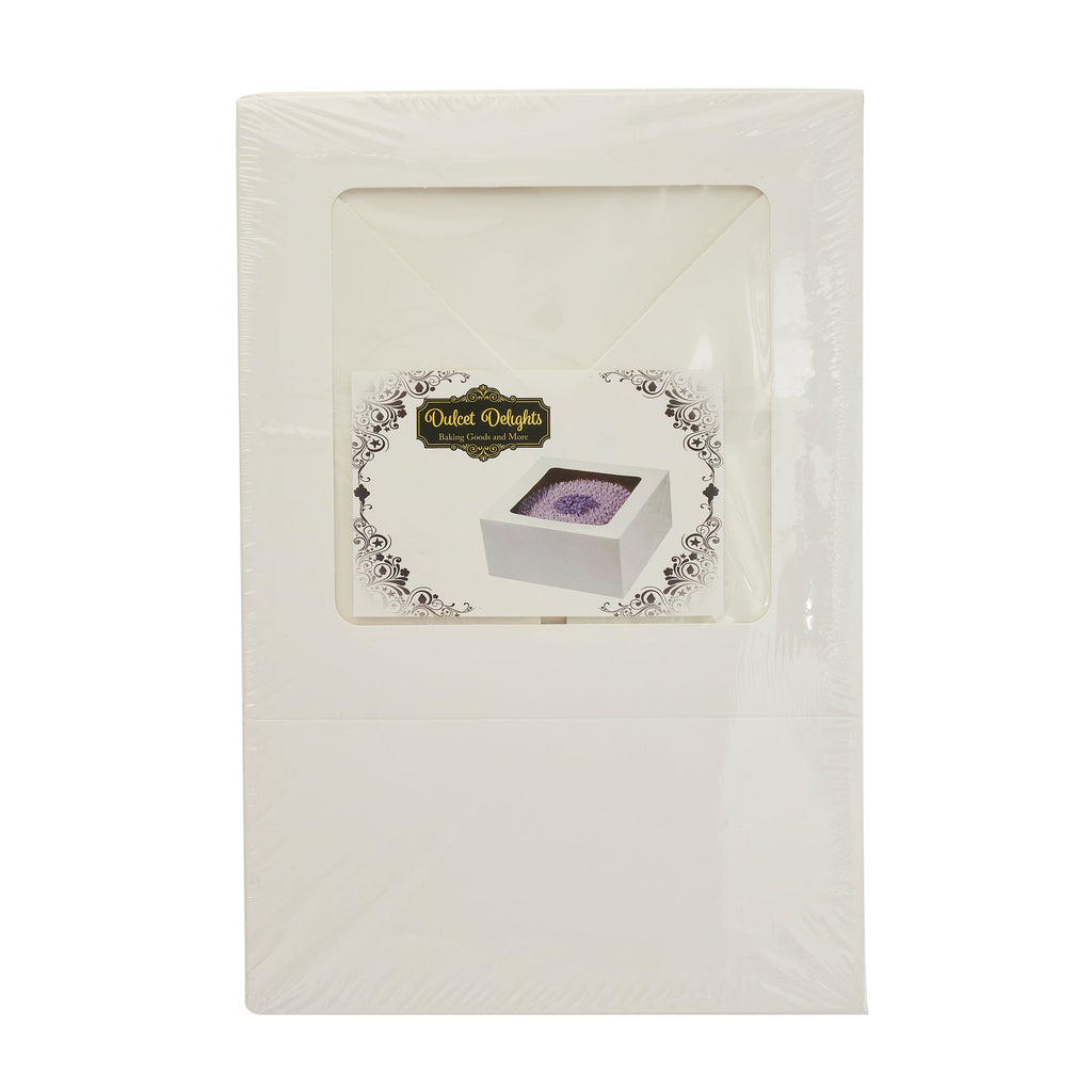 Cake & Pastry Boxes with Window | Pack of 20 - White