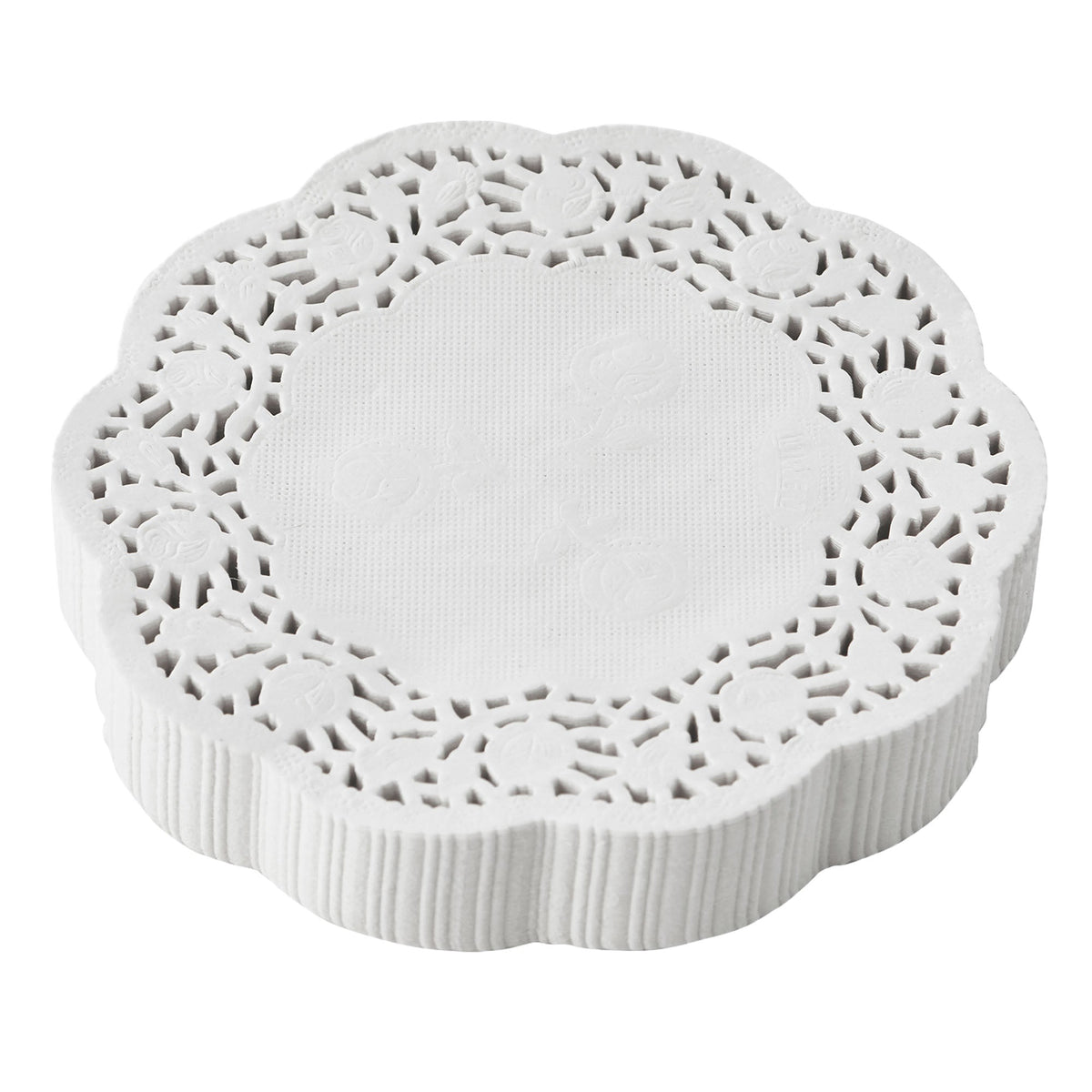 Round Lace Paper Doilies 4" - Set of 250 - White