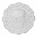 Round Lace Metallic Paper Doilies 10" - Set of 100 - Silver