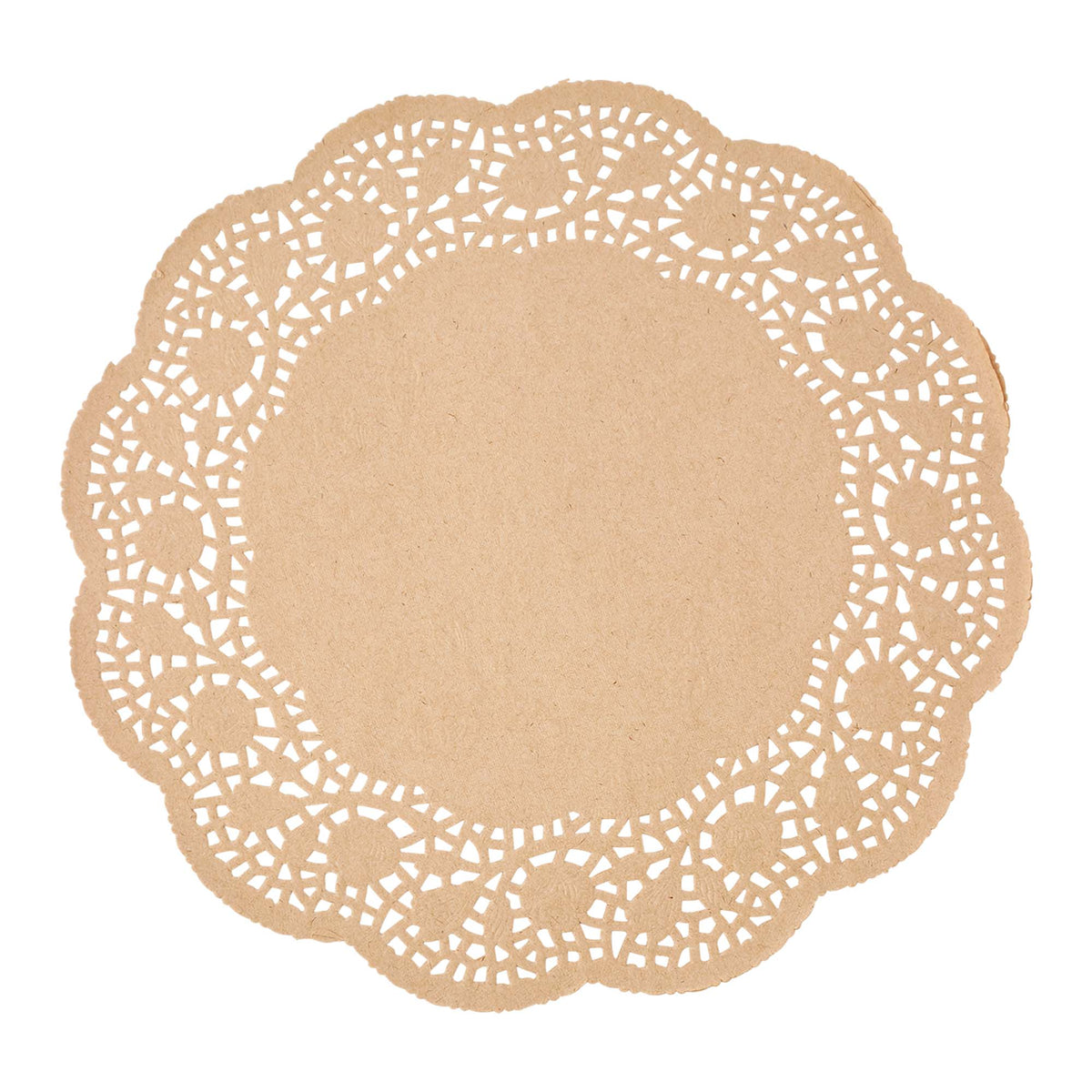 Round Lace Paper Doilies 12" - Set of 250 - Natural