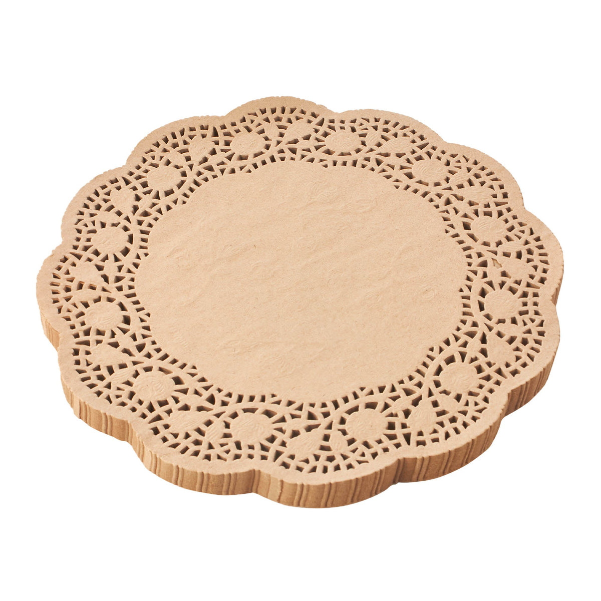 Round Lace Paper Doilies 12" - Set of 250 - Natural