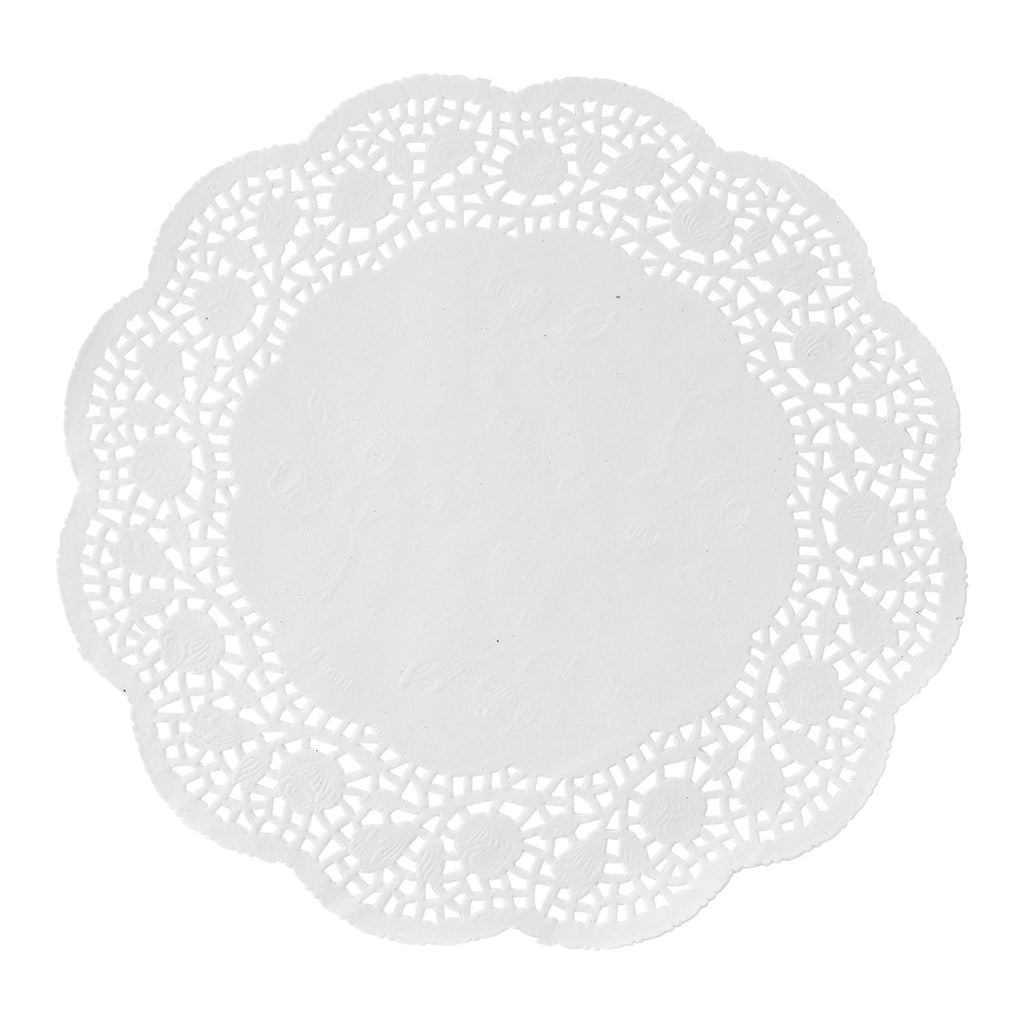 Round Lace Paper Doilies 12" - Set of 250 - White