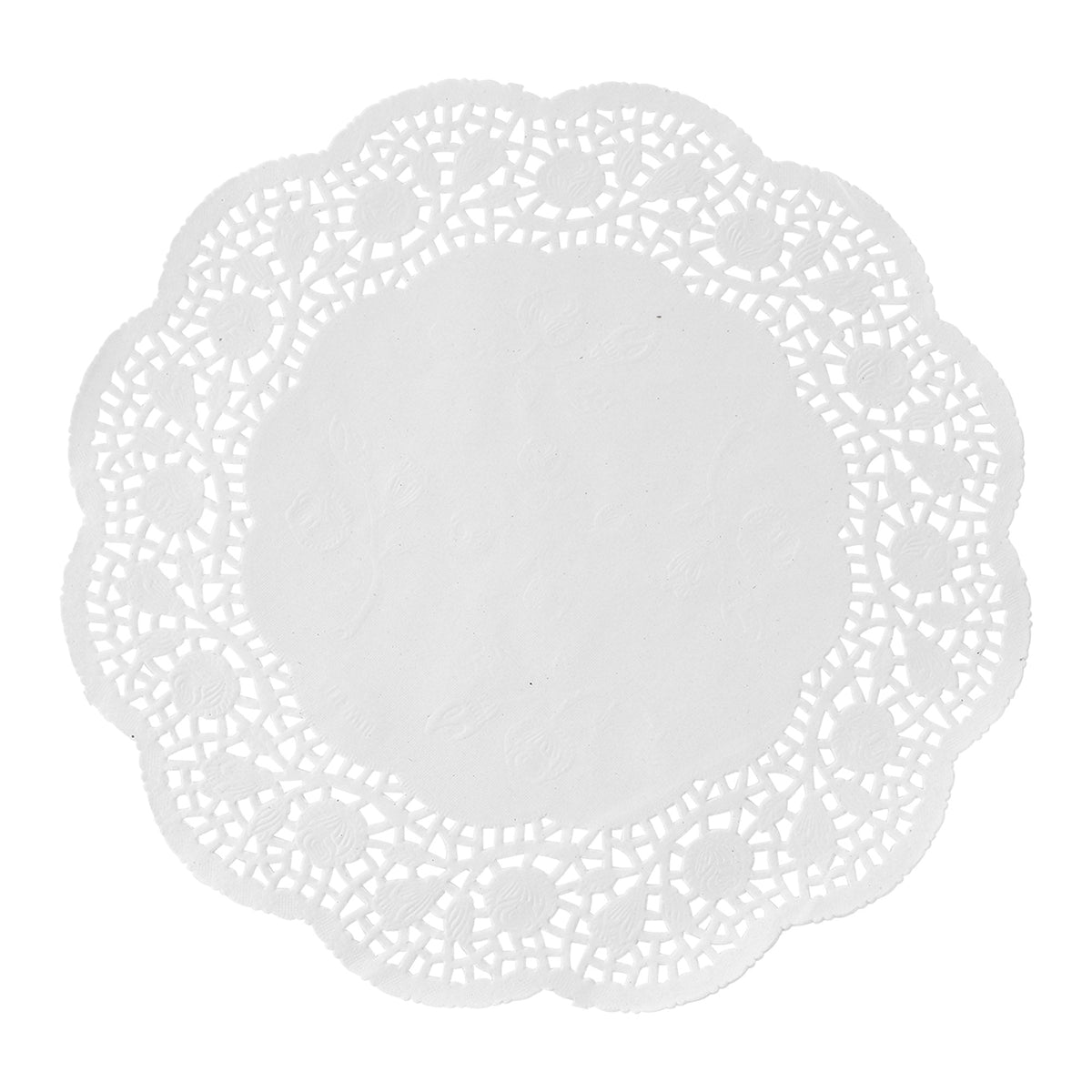 Round Lace Paper Doilies 12" - Set of 250 - White