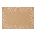 Rectangle Lace Paper Doilies 9" x 6¼" - Set of 250-Natural