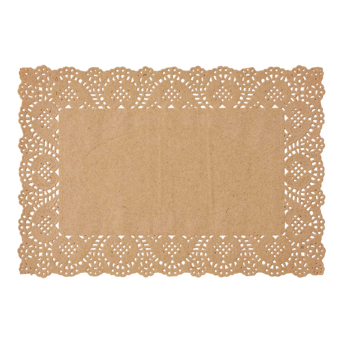 Rectangle Lace Paper Doilies 9" x 6¼" - Set of 250-Natural