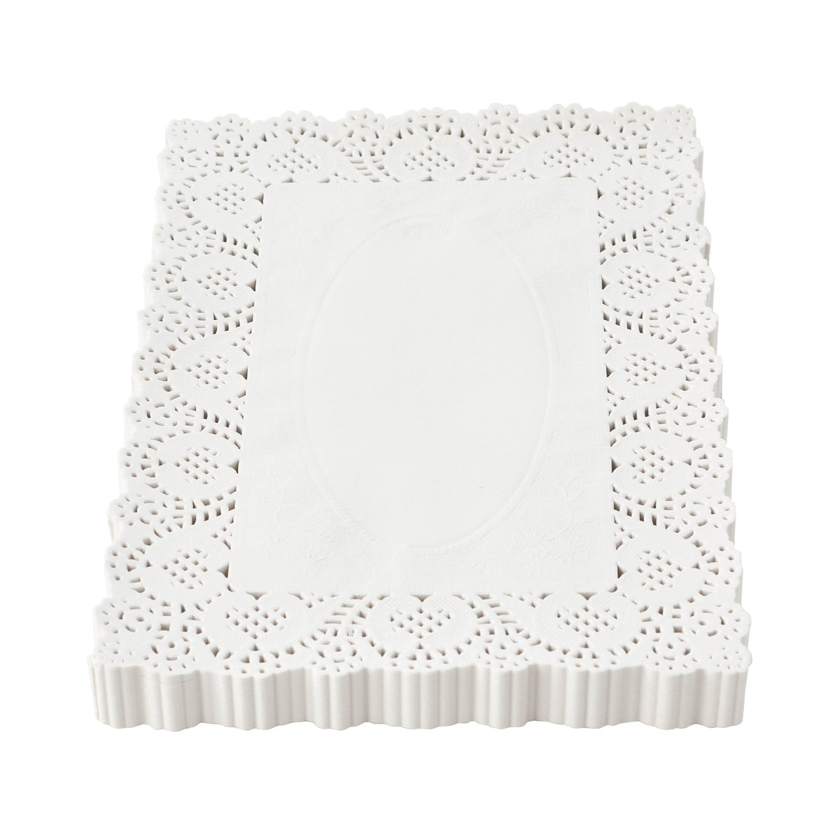Rectangle Lace Paper Doilies 11¾" L x 7¾" W - Set of 250-White