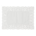 Rectangle Lace Paper Doilies 13½" L x 9¾" W - Set of 250-White