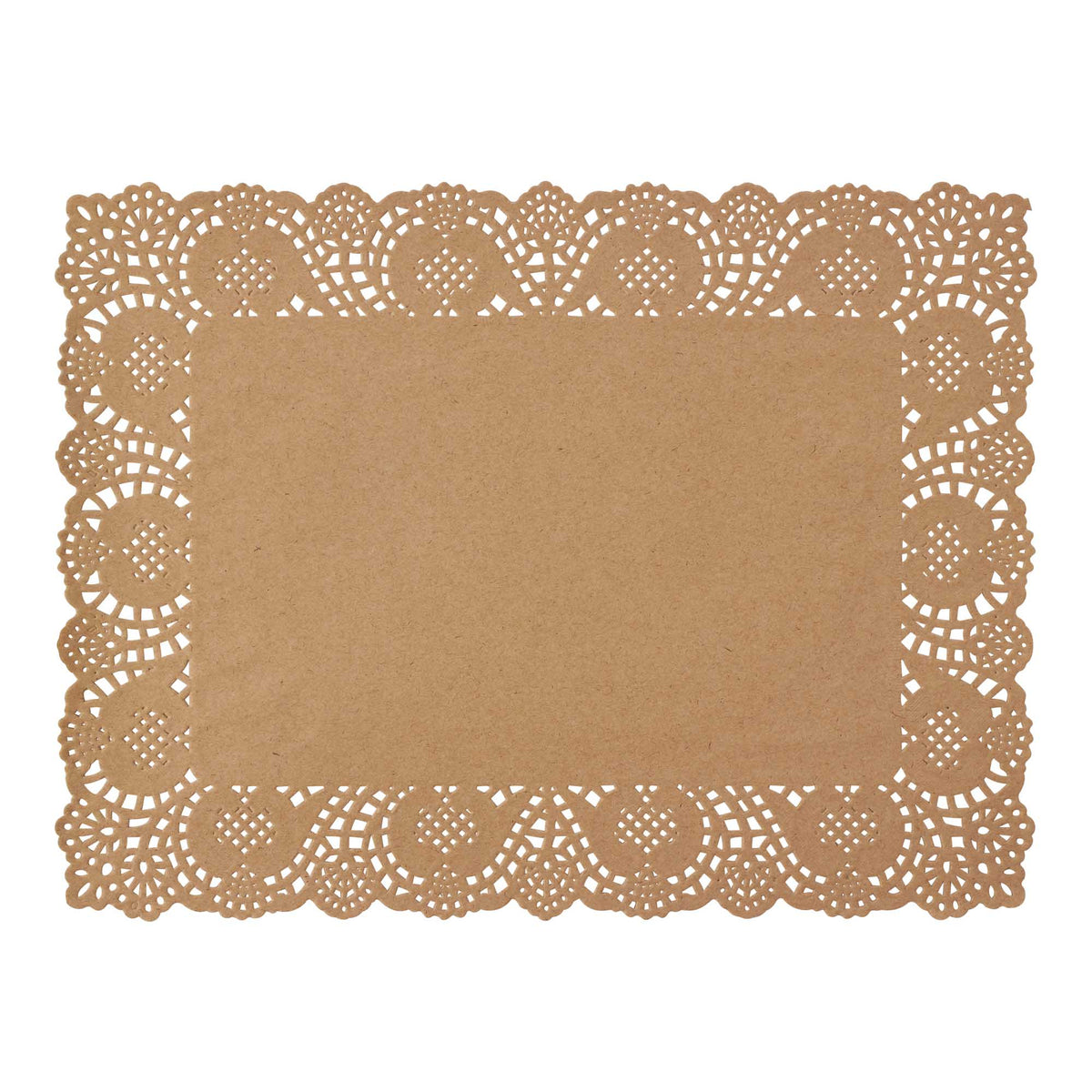 Rectangle Lace Paper Doilies 15½" L x 11¾" W - Set of 250-Natural