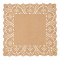 Square Lace Paper Doilies 12" - Set of 250-Natural