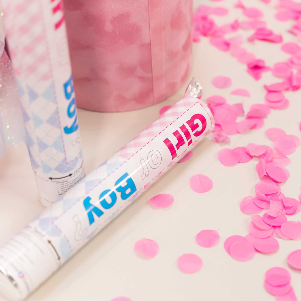 Gender Reveal Poppers - Pink
