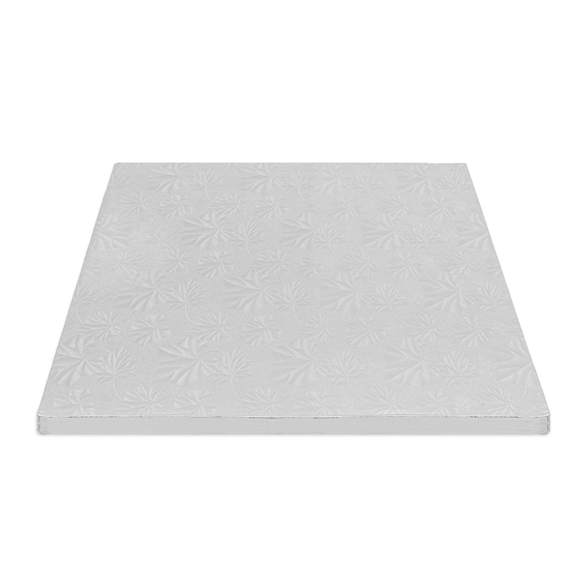 Filigree Square Cake Drum 16" - Set of 5 - Silver