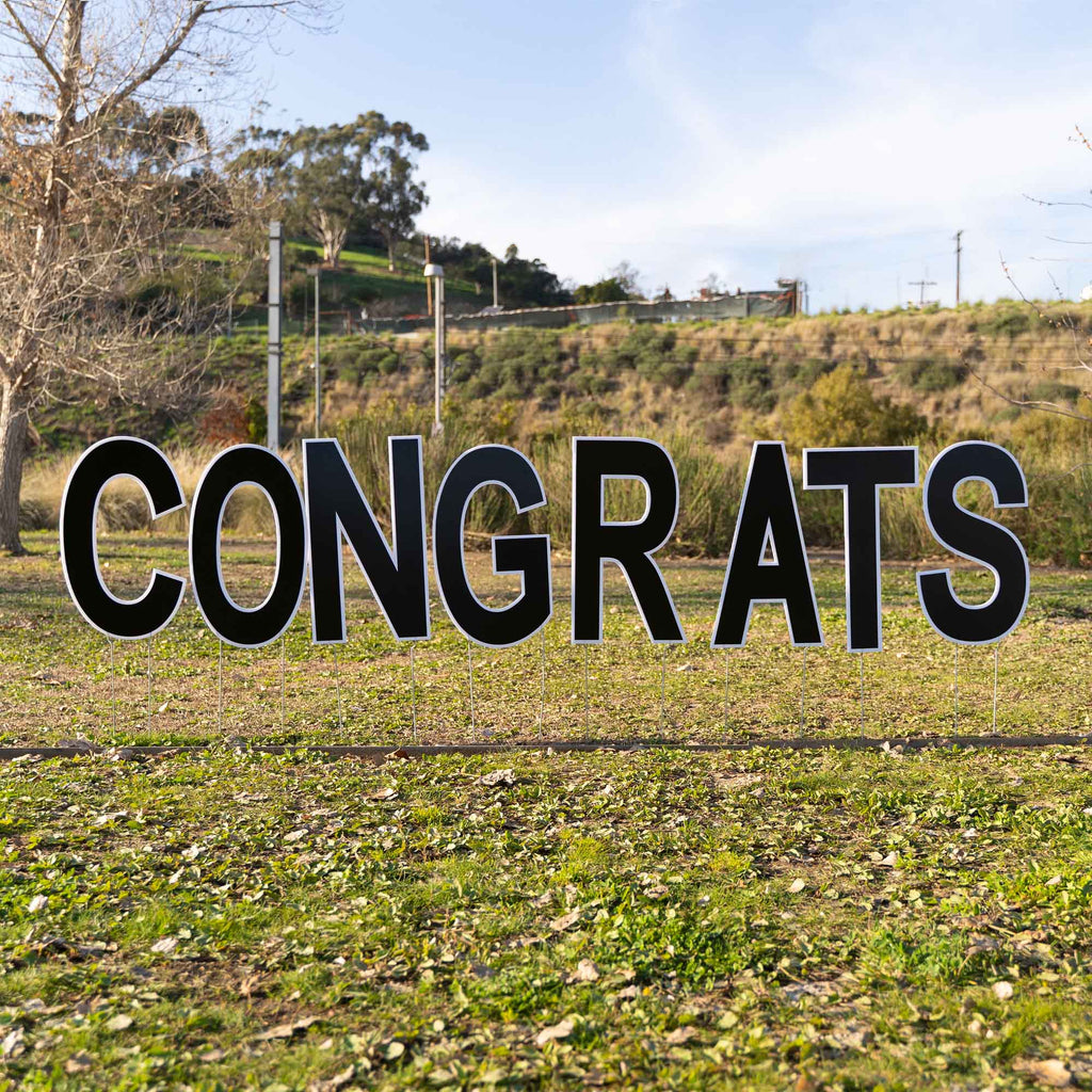 Yard Sign Congrats Kit Black