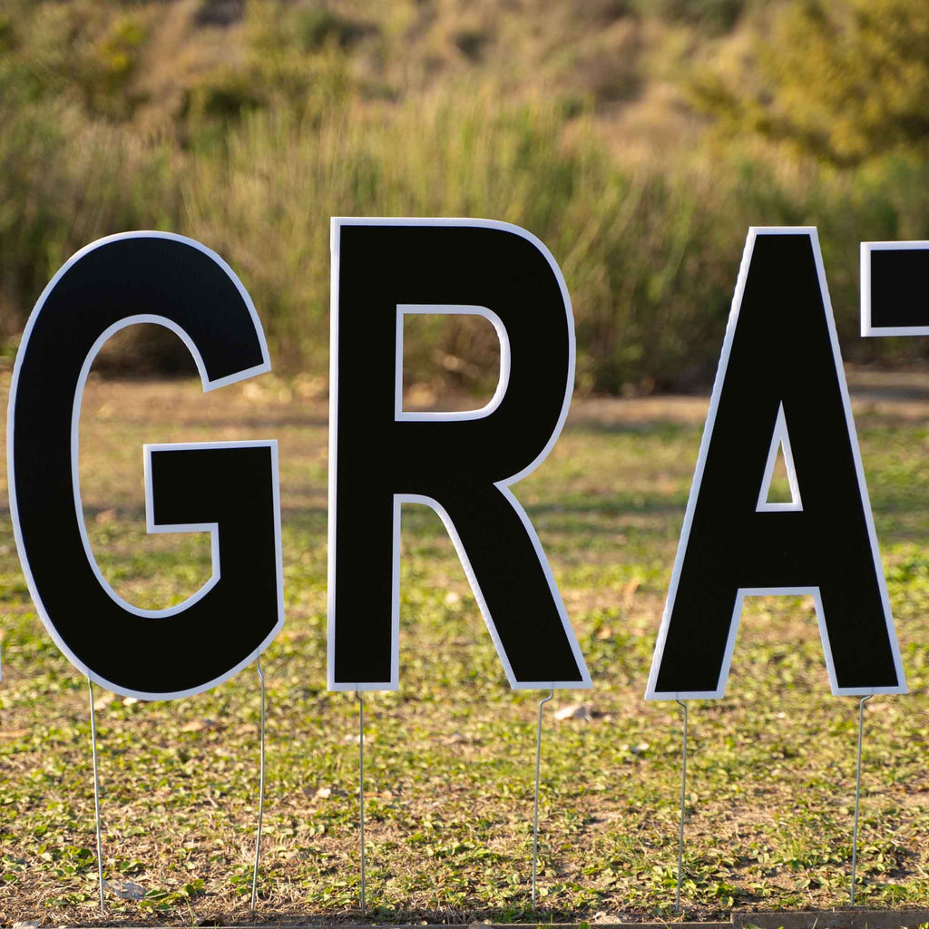 Yard Sign Congrats Kit Black