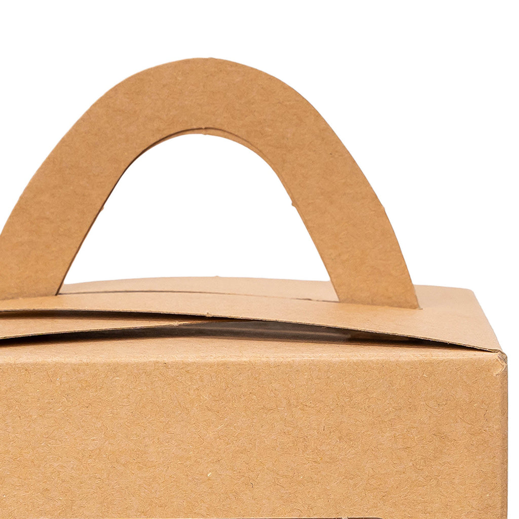 Individual Cupcake Box with Window - Set of 12 - Natural