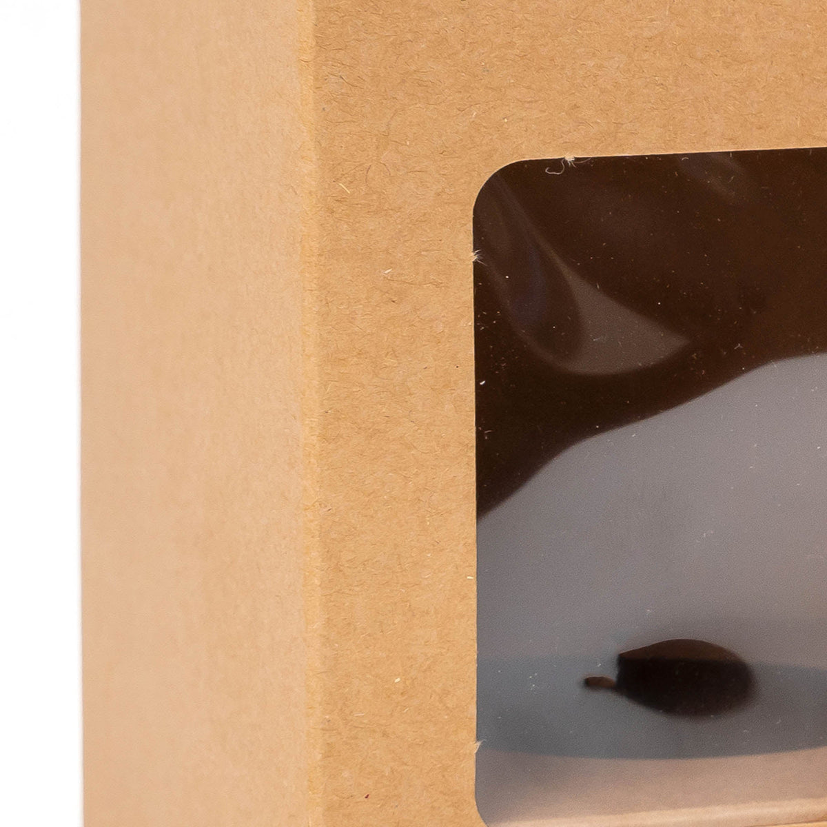 Individual Cupcake Box with Window - Set of 12 - Natural