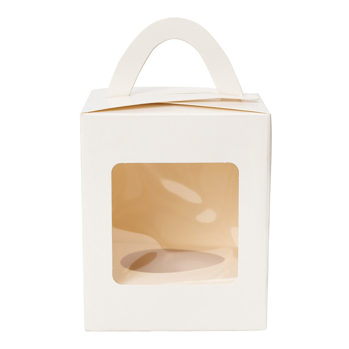 Individual Cupcake Box with Window - Set of 12 - White