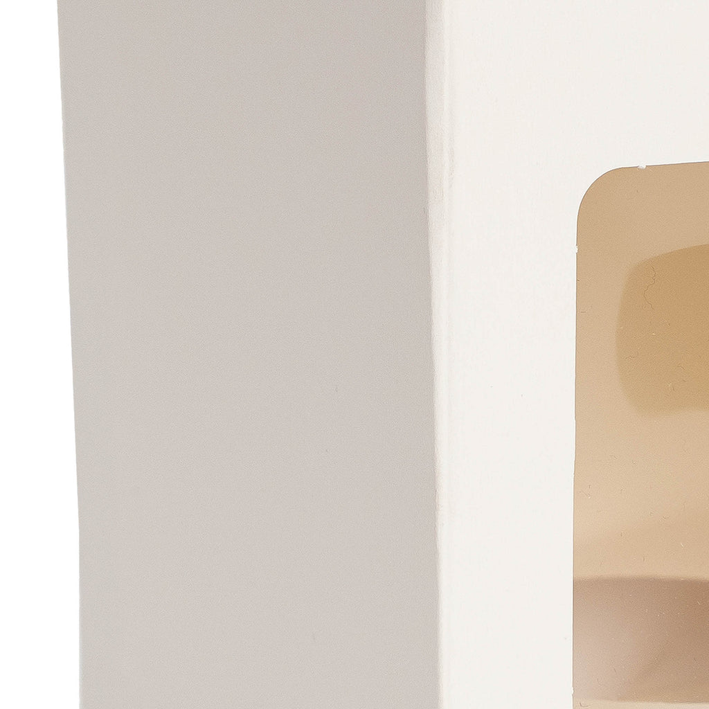 Individual Cupcake Box with Window - Set of 12 - White