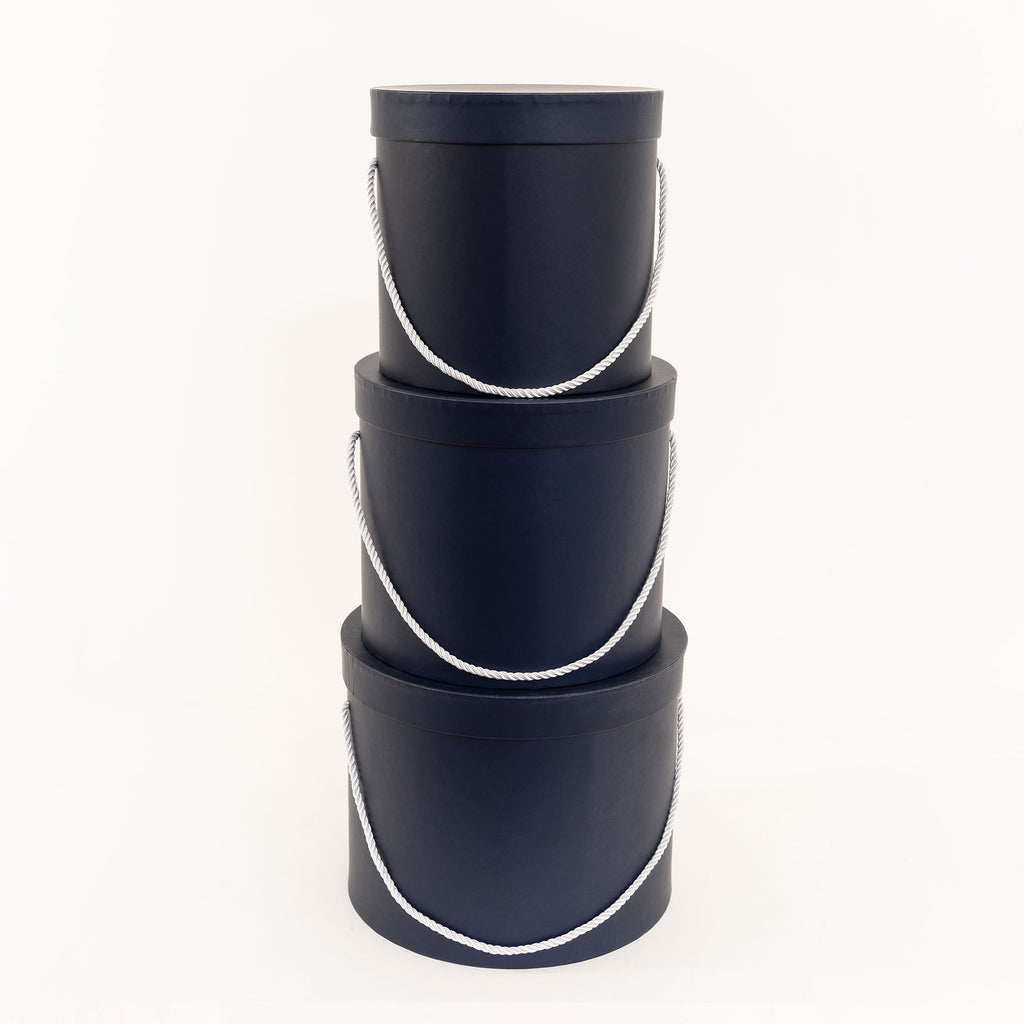 Nested Floral Boxes 3pc/set - Navy
