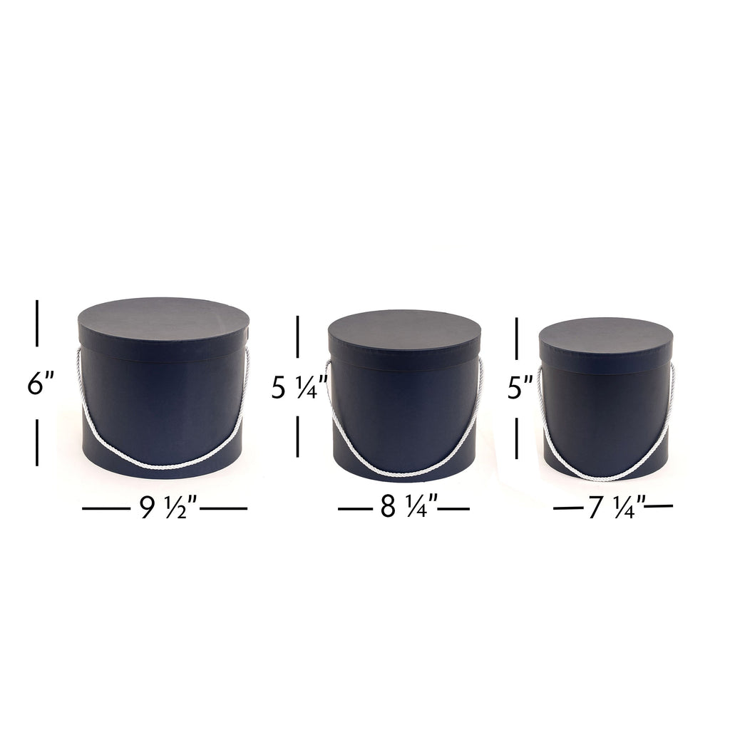 Nested Floral Boxes 3pc/set - Navy