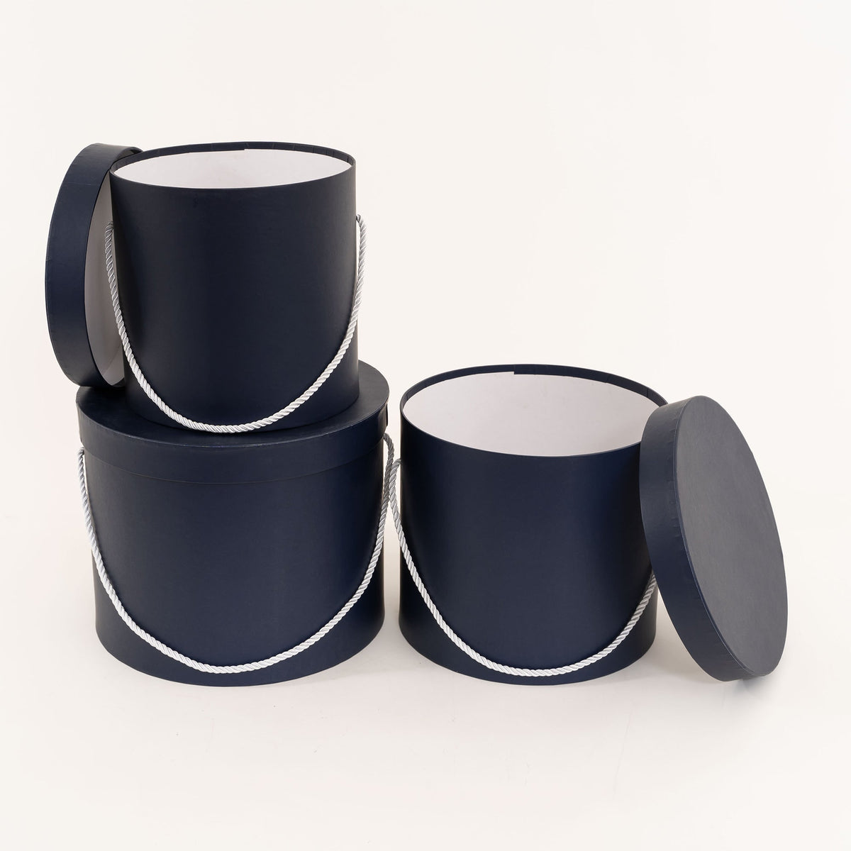 Nested Floral Boxes 3pc/set - Navy
