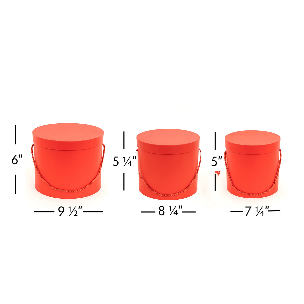 Nested Floral Boxes 3pc/set -Red