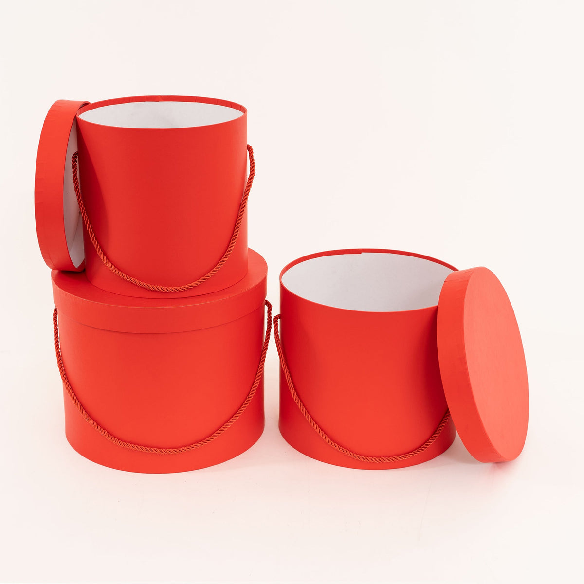 Nested Floral Boxes 3pc/set -Red