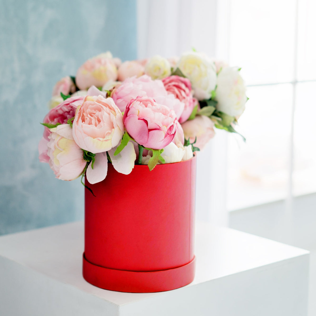 Nested Floral Boxes 3pc/set -Red