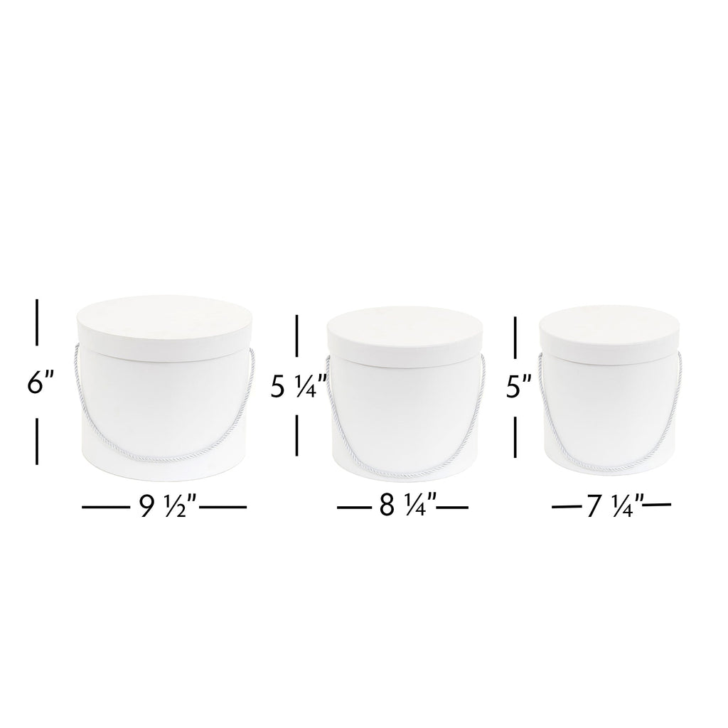 Nested Floral Boxes 3pc/set - White