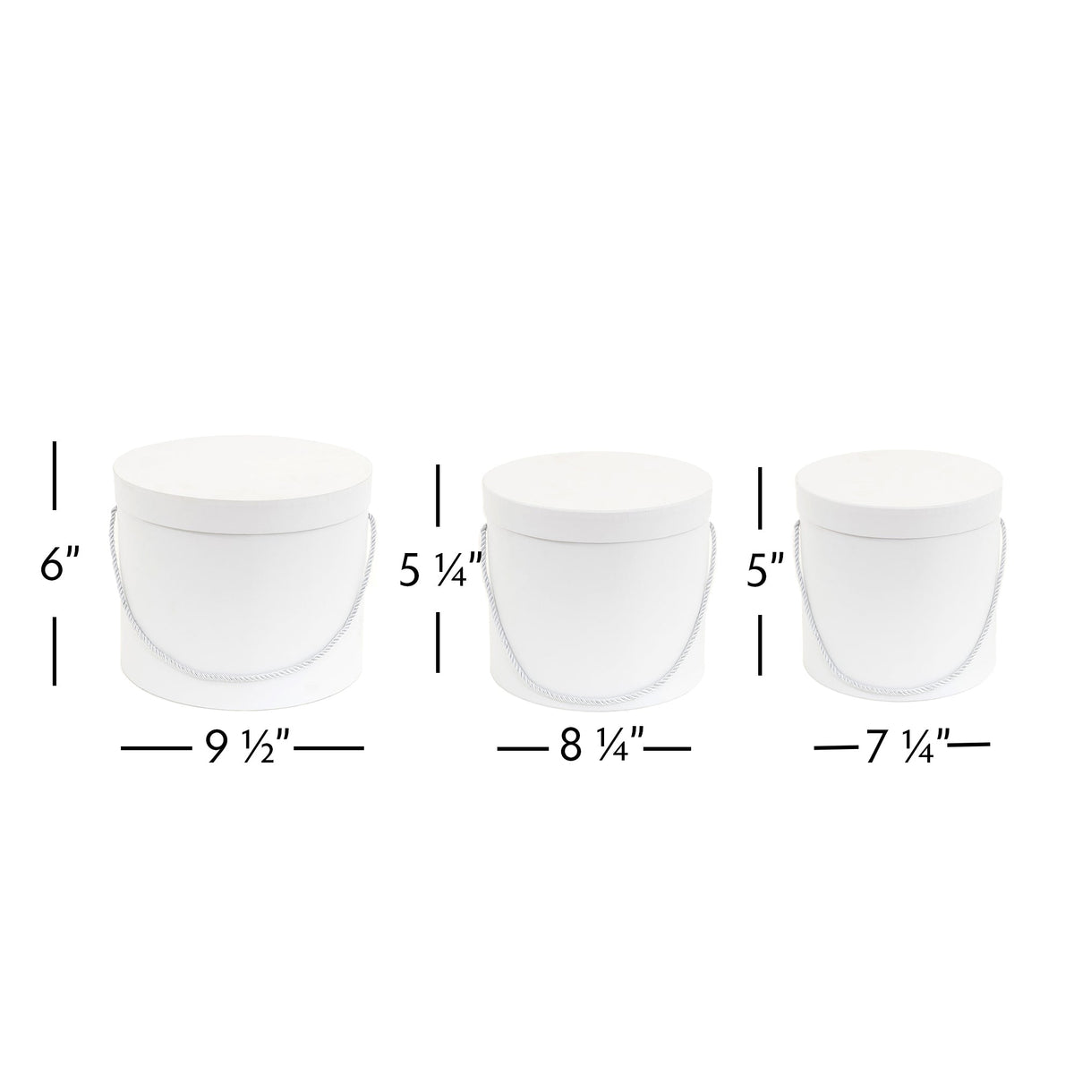 Nested Floral Boxes 3pc/set - White