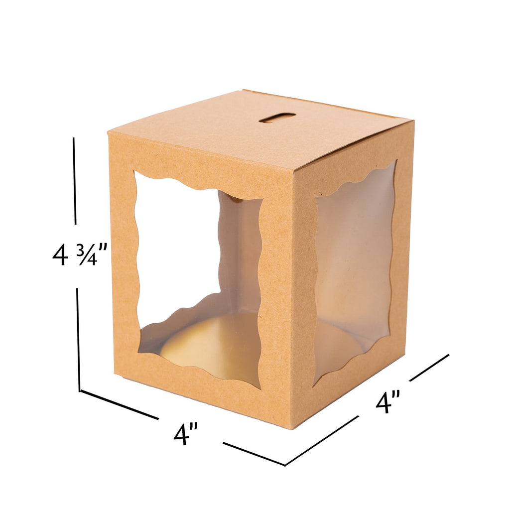 Candy Apple Box 4" - Set of 25 - Natural