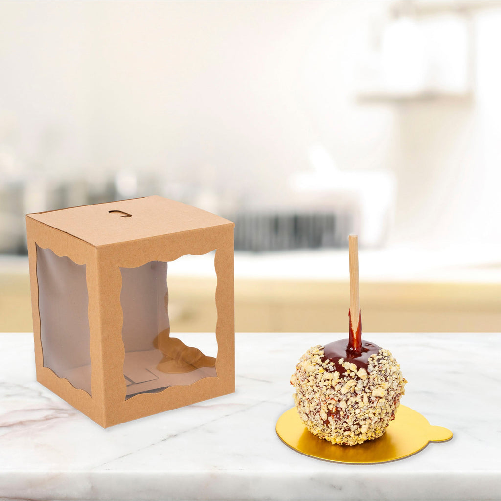 Candy Apple Box 4" - Set of 25 - Natural
