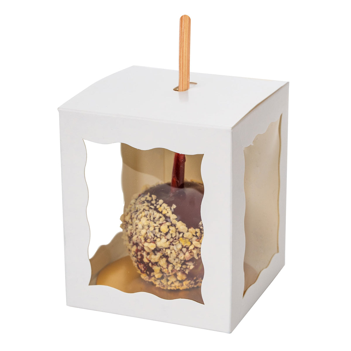 Candy Apple Box 4" - Set of 25 - White