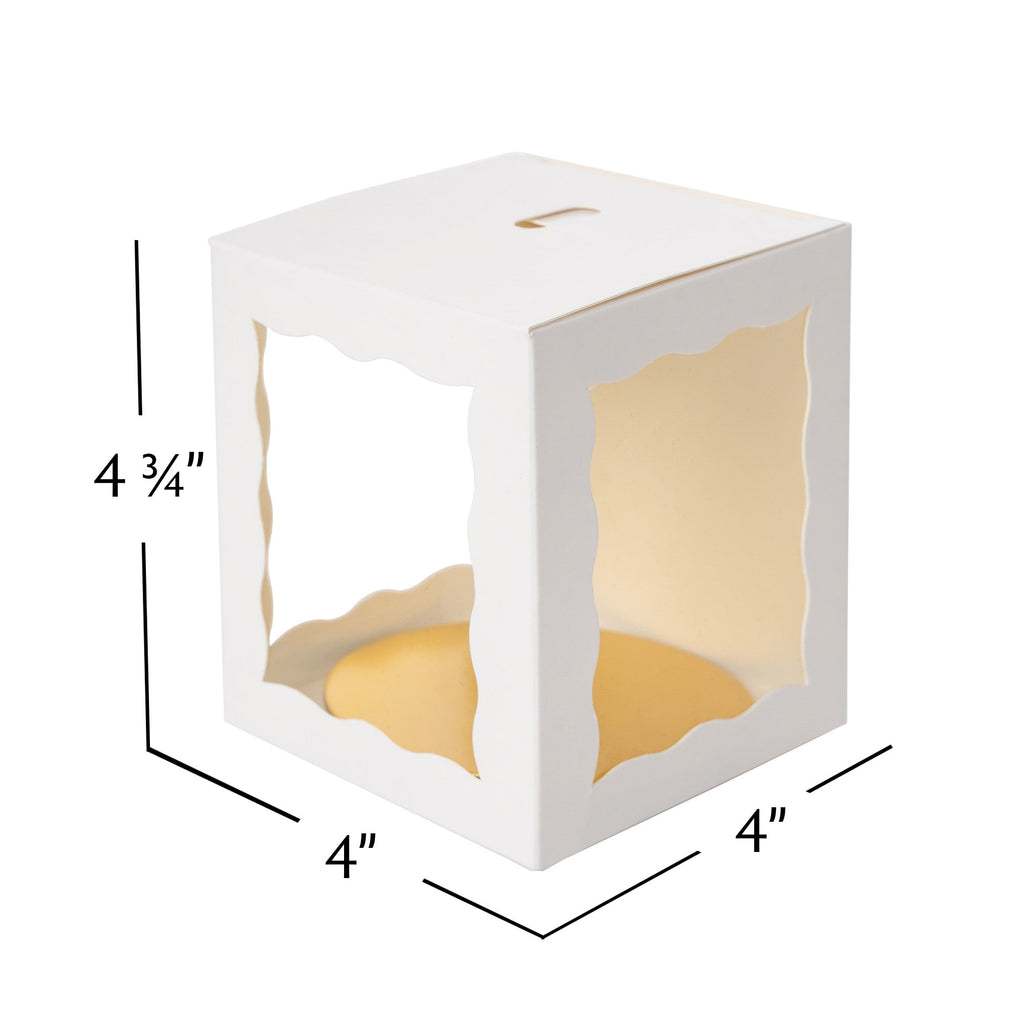 Candy Apple Box 4" - Set of 25 - White