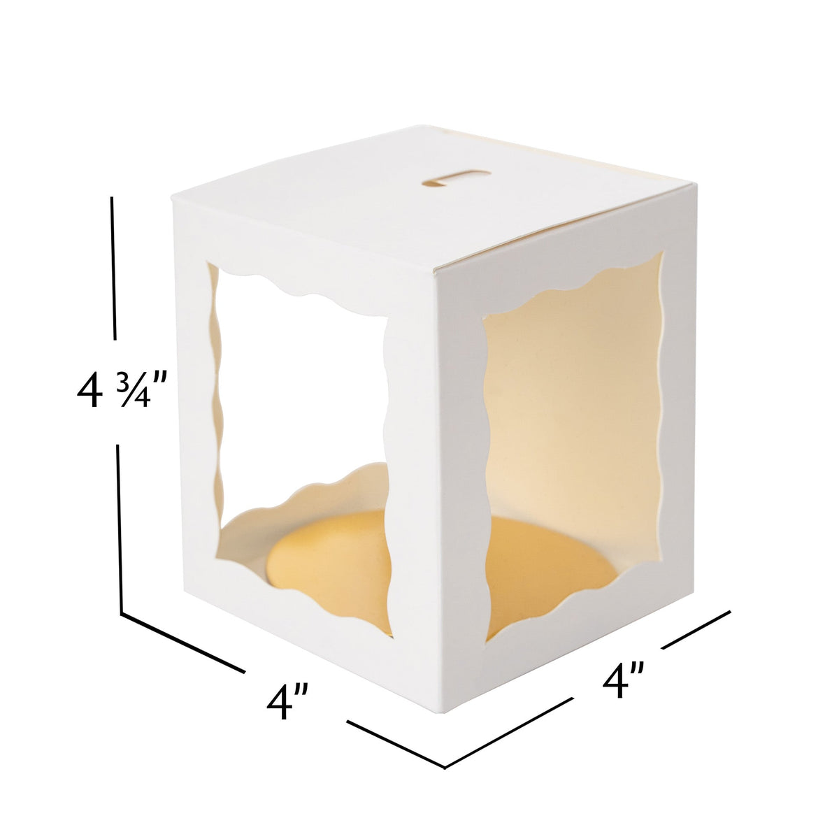 Candy Apple Box 4" - Set of 25 - White