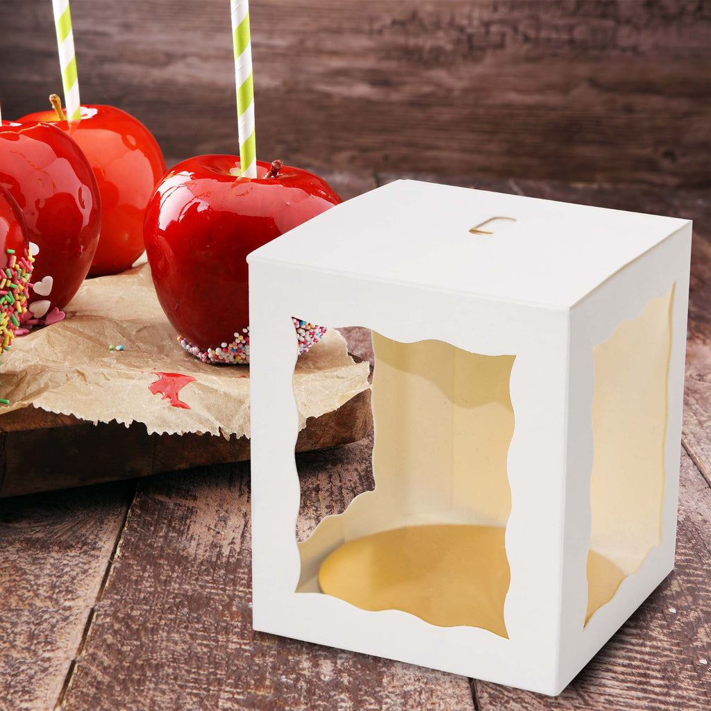 Candy Apple Box 4" - Set of 25 - White