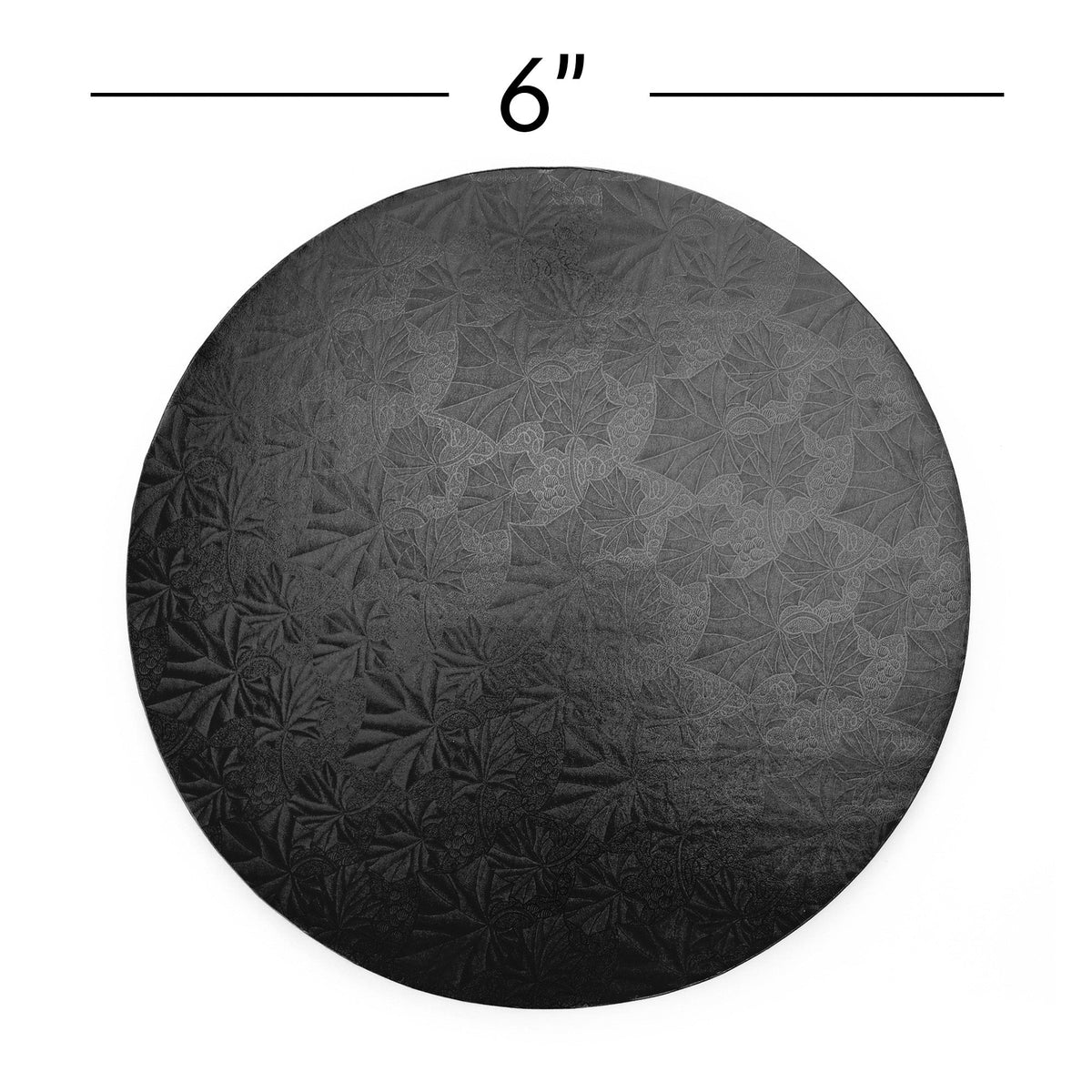 Filigree Round Cake Board 8" - Set of 5 Black