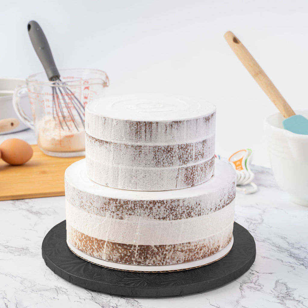 Filigree Round Cake Board 6" - Set of 5 Black