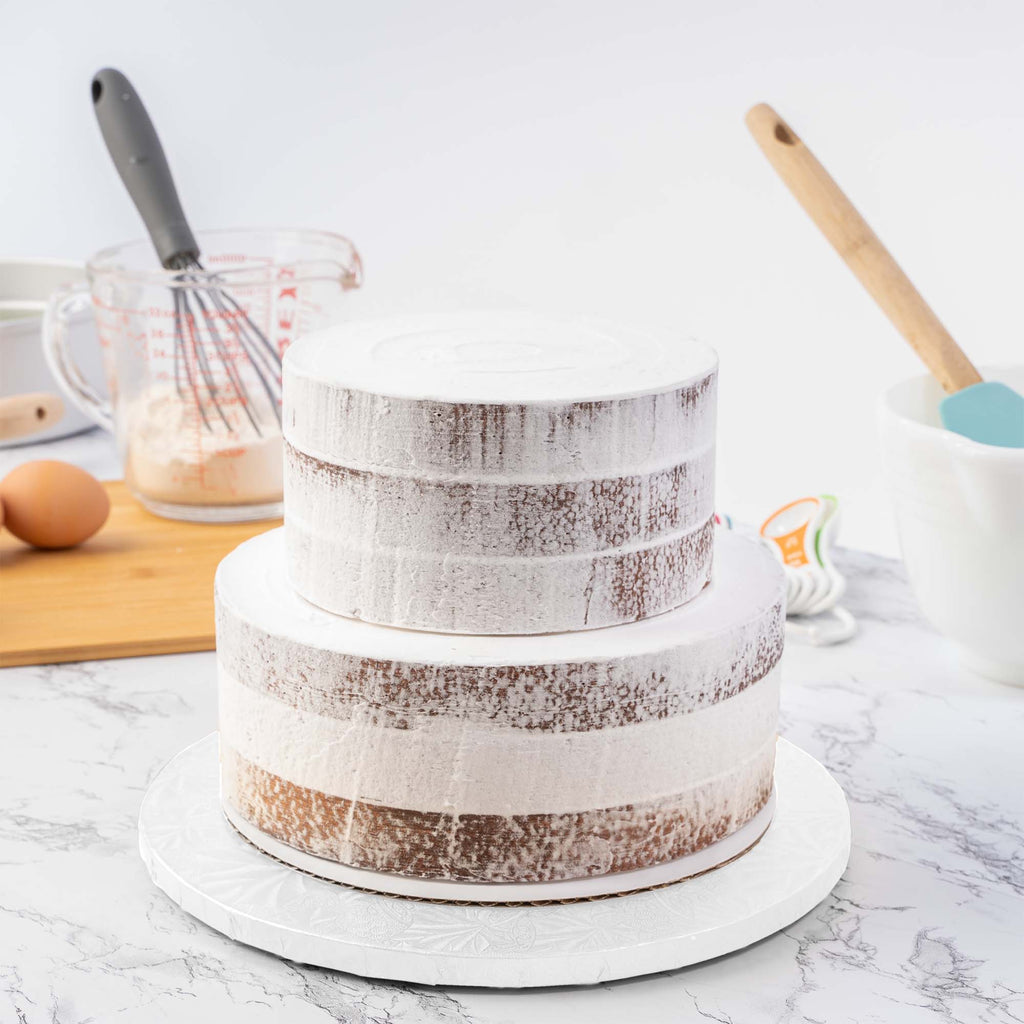 Filigree Round Cake Board 8" - Set of 5 White