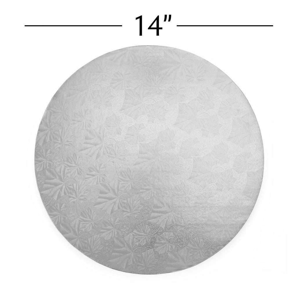 Filigree Round Cake Board 14" - Silver set of 5
