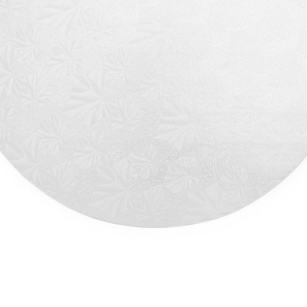 Filigree Round Cake Board 14" - White set of 5