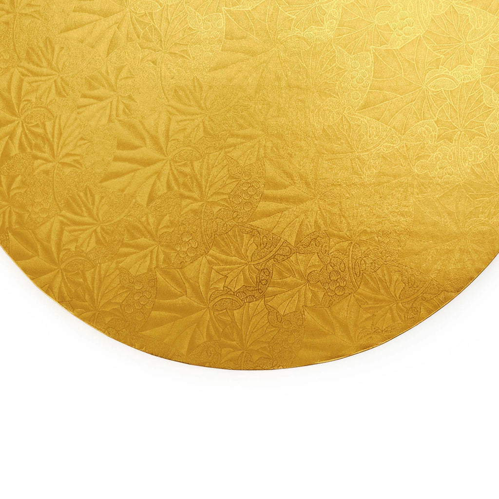 Filigree Round Cake Board 16" - Gold set of 5