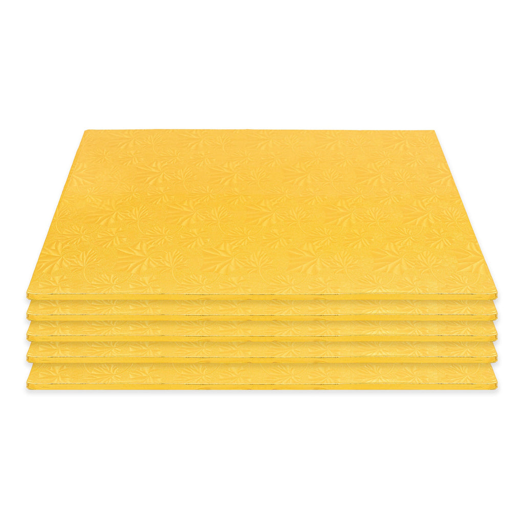 Filigree Cake Drum Half Sheet - Set of 5 - Gold