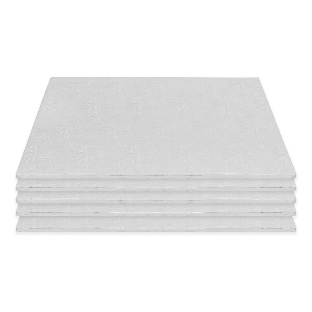 Filigree Cake Drum Half Sheet - Set of 5 - Silver